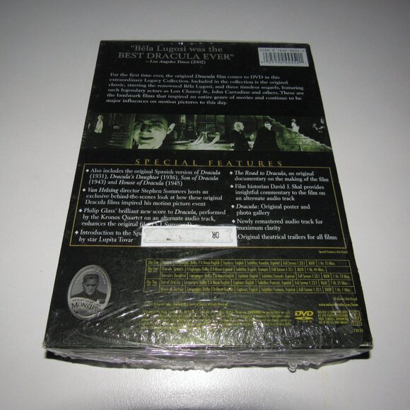 Dracula: The Legacy Collection DVD Set (Bela Lugosi, Classic Horror)  | SEALED! - Picture 2 of 2